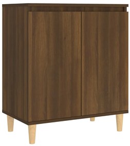 Credenza rovere marrone 60x35x70 cm in legno ingegnerizzato