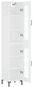 Credenza bianca 34,5x34x180 cm in legno multistrato