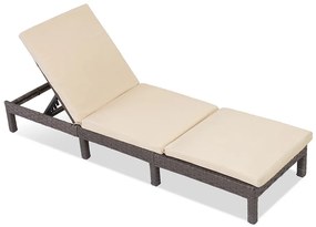 Lettino in polyrattan marrone Atlanta Garden Point