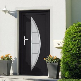Porta Ingresso Antracite 88x200 Cm İn Pvc /