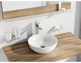 Ravak XJX01140003 - Lavabo da appoggio UNI SLIM Ø 40 cm ceramica/bianco