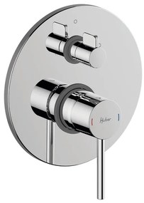 Rubinetto per doccia getto laminare cristallino ad incasso monocomando TAYRONA cromo lucido HUBER