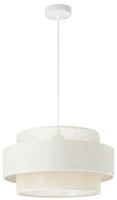 Lampada a sospensione BOHO con cavo 1xE27/60W/230V Ø 40 cm crema/iuta