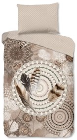 Biancheria da letto marrone in flanella per letto singolo 140x200 cm Ringhda – HIP