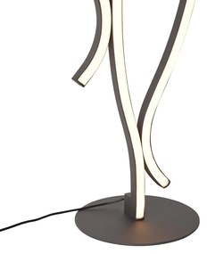 Lampada da terra di design nera con LED dimmerabile - Ying