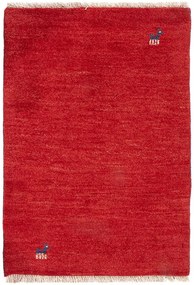 Gabbeh Tappeto 90x60 Rosso (Iran) Annodato A Mano