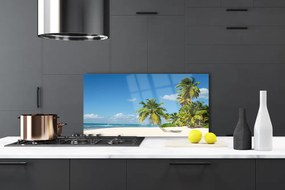 Pannello schienali cucina Paesaggio del mare di Palm Beach 100x50 cm