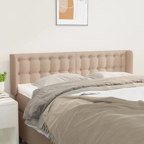 Testiera Ad Orecchio Cappuccino 147x16x78/88 Cm İn Similpelle /