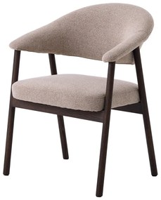 Set di sedie da pranzo beige in rovere massiccio con braccioli 2 pz Elk – Unique Furniture