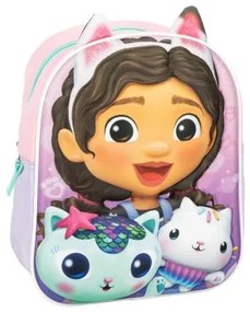 Zaino Scuola Gabby's Dollhouse Rosa 22 x 28 x 10 cm
