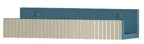 Mensola per bagno Niwa L 40 cm laccato opaco blu pacifico con vetro sabbia