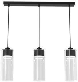 Lampadario a sospensione con filo CLARISSA 3xGX53/12W/230V nero