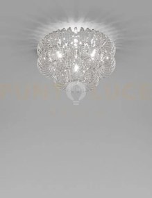 Ecos lampadario da soffitto 60a cristallo rigadin cromo lucido 3 lu...