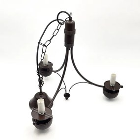 Brilagi - LED Lampadario a sospensione con catena COTTAGE 3xE14/40W/230V quercia/marrone