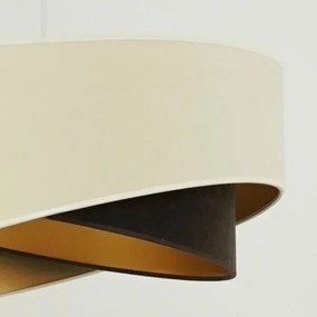 Brilagi - Lampadario LED a sospensione con filo LYRA 1xE27/15W/230V color crema/nero/oro
