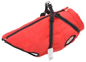 Cappotto Cani Imbracatura Impermeabile Riflettente Rosso L52 /