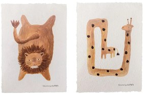 Quadri per bambini in set da 2 25x35 cm Fritza - Bloomingville Mini