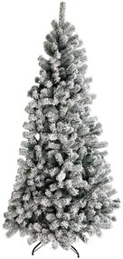 Albero di Natale artificiale innevato da parete bianco H 210 cm x Ø 126 cm