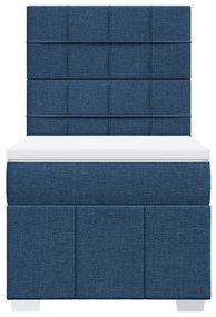 Giroletto a molle con materasso blu 90x200 cm intessuto