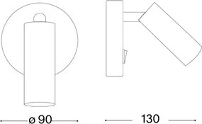 Ideal Lux - Faretto LED da parete PAGE LED/3W/230V CRI 90 bianco
