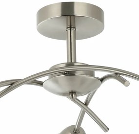 Lampadario a plafone DONNA 3xE27/60W/230V nichel