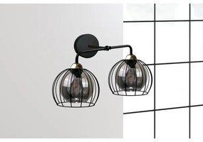 Applique SOLO BLACK 2xE27/60W/230V nero/oro