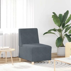 Divano Sedia Grigio Scuro 55 Cm Velluto /