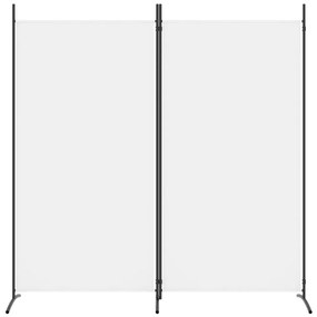 Divisorio a 2 pannelli bianco 175x180 cm tessuto