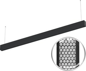 Lampada LED Sospesa 40W 120cm UGR11 DALI2 con driver Philips Bianca o nera