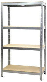 Scaffale in kit 4 ripiani Joker L 120 x P 180 x H 50 cm cromato, portata per ripiano 300 kg