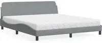 Letto con Materasso Grigio Chiaro180x200 cm Tessuto 3208444