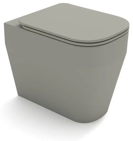 Vaso WC filomuro OLYMPIA CERAMICA tutto evo grigio, sedile escluso P 53 x L 36 x H 42.5 cm