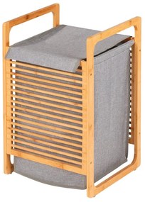 Cassapanca porta biancheria rettangolare in bambù grigio marrone WENKO Bahari 43 l