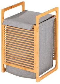 Cassapanca porta biancheria rettangolare in bambù grigio marrone WENKO Bahari 43 l