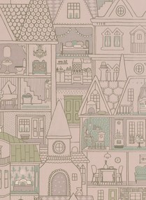Majvillan Carta da parati Dollhouse - Soft Lilac