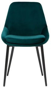 Set di 2 sedie in velluto blu petrolio HOLO