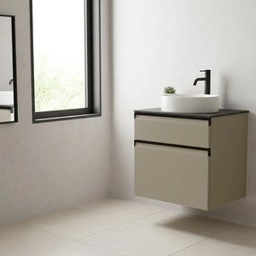 Mobile da bagno sospeso sotto lavabo Fusion L60 H60 P45 cm nocciola, 2 cassetti
