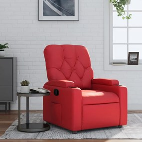 Poltrona Reclinabile Rossa İn Similpelle /