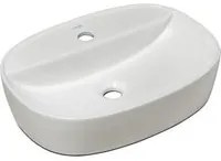 Lavabo da appoggio ovale moderno bianco 5038 cm