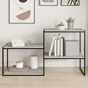Mensole Parete 4pz Grigio Sonoma 60x40x1,5 Cm Legno Multistrato /
