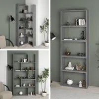 Libreria estensibile angolare Wish grigio retro 72x22x200h