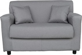 Divano 2 posti Grigio - tessuto sfoderabile 124 cm BOLOGNA