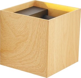 Applique da esterno scandinava con stampa legno con LED IP54 - Edwin