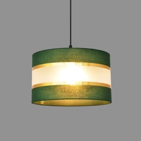 Lampadario a sospensione con filo HELEN 1xE27/15W/230V diametro 25 cm verde/oro