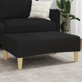 Poggiapiedi Nero 77x55x31 Cm İn Tessuto /