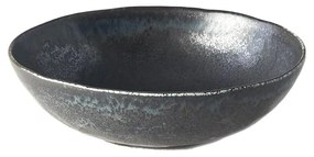 Ciotola ovale nera in ceramica, ø 17 x 15 cm BB - MIJ