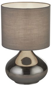 Abatjour Contemporaneo Oslo Vetro Grigio Marrone 1 Luce E14