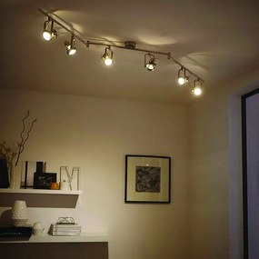 Faretto decorativo senza fonte luminosa 6 luci Technic new cromo satinato GU10 42W INSPIRE