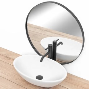 REA-U4603 - Lavabo da appoggio PAMELA 33x53 cm in ceramica/bianco lucido