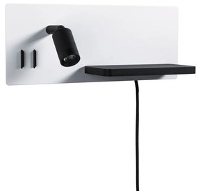 Paulmann - Serra LED Applique da Parete USB C Dim. Left Side Matt Bianco/Matt Nero Paulma